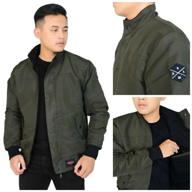 Jaket harington hijau army original rebel id pria