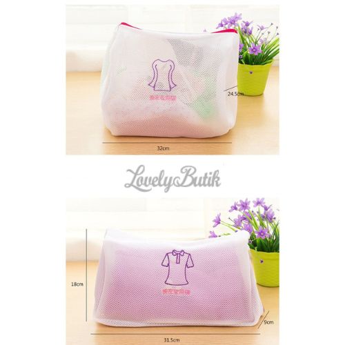 Lovelybutik - Laundry Bag Set Paket Hemat Isi 5 Untuk Dress Kemeja Bra Celana Panties Sock Kaos Kaki |Tas Kantong Laundry Baju Kotor Untuk Mesin Cuci