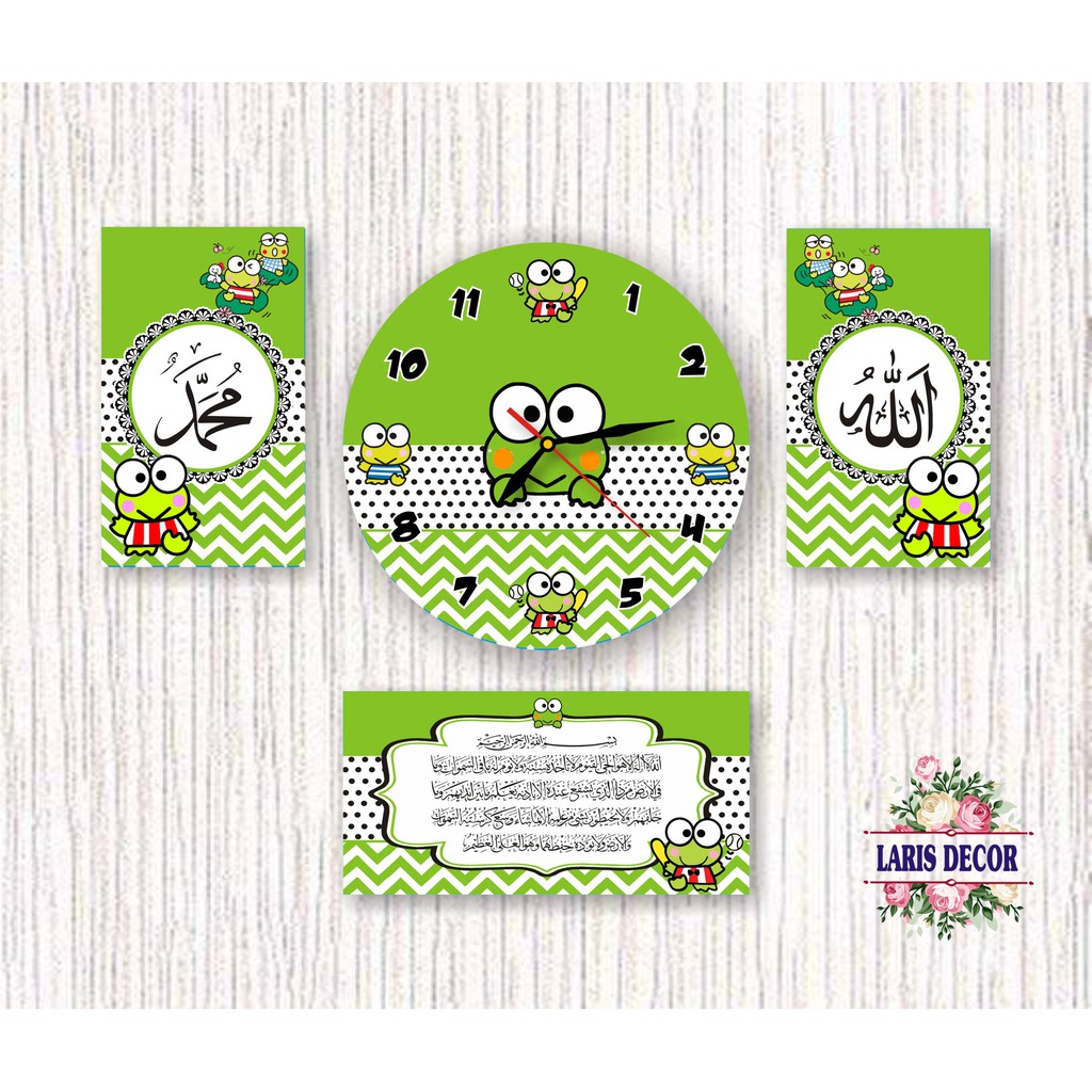 jam dinding 1 PAKET Keroppi