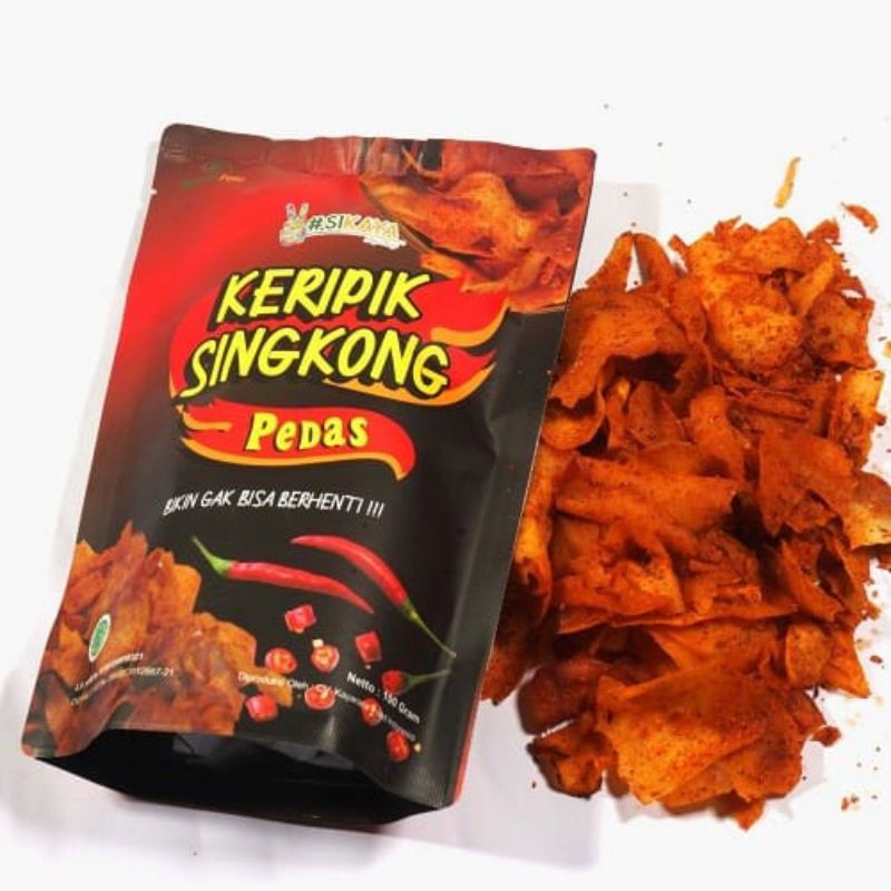 

Keripik Singkong Pedas 100g Kripset Pikset Keripik Setan SIKAYA