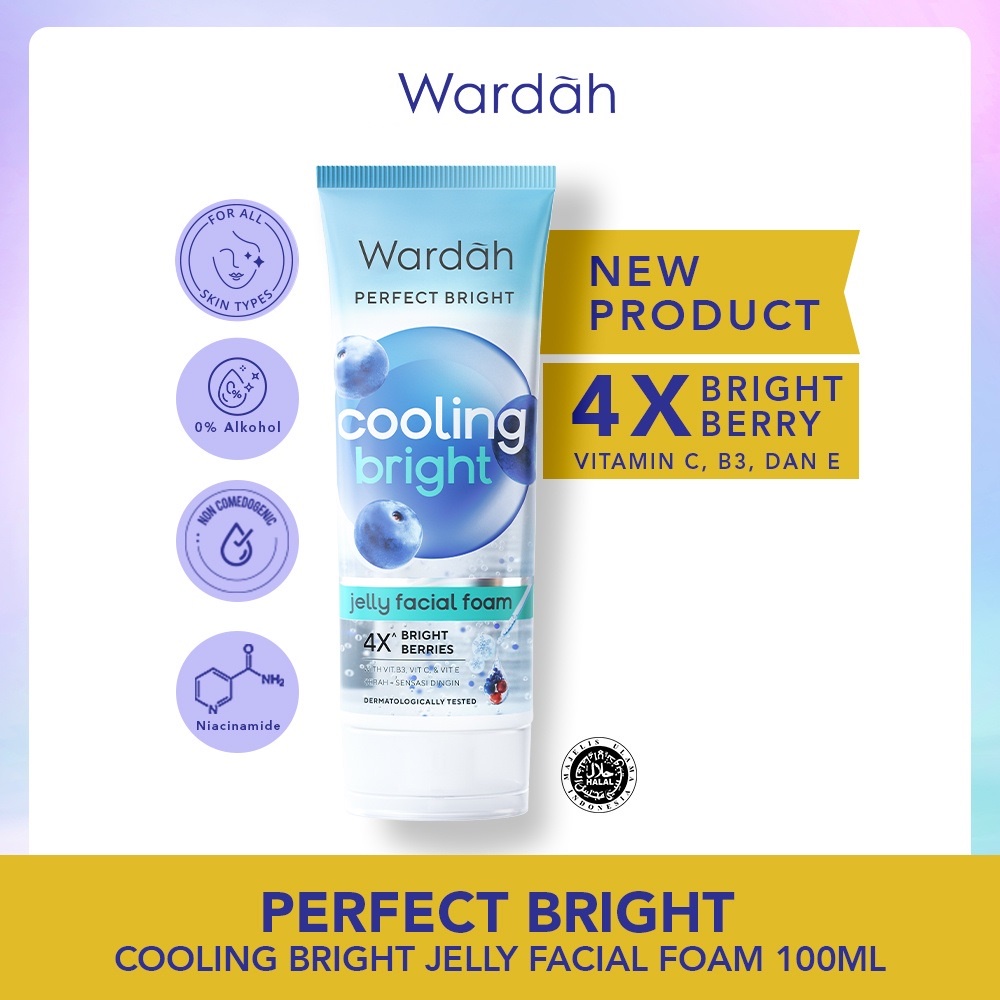 Jual WARDAH Perfect Bright Cooling Jelly Facial Foam 100 ml Shopee