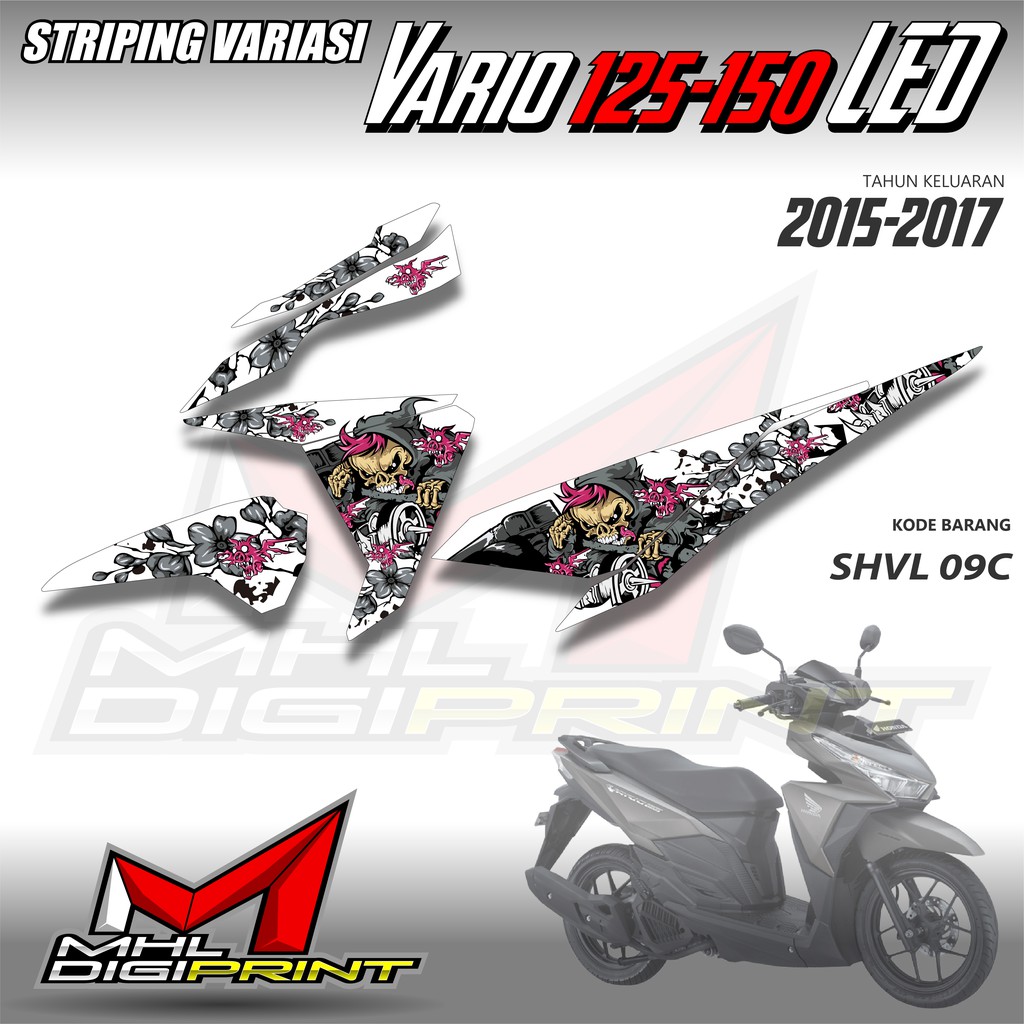 STRIPING VARIASI HONDA VARIO 125 &amp; 150 -  STIKER VARIO 125 &amp; 150 LED - SHVL 09