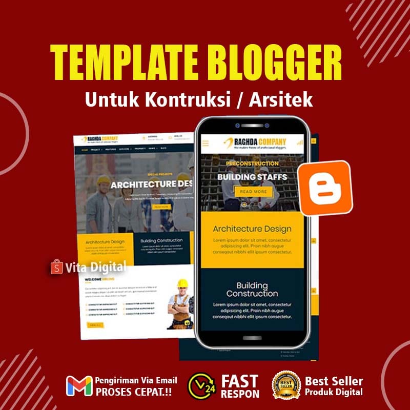 Blogger Template Untuk Arsitek atau Konstruksi | Template Blogspot