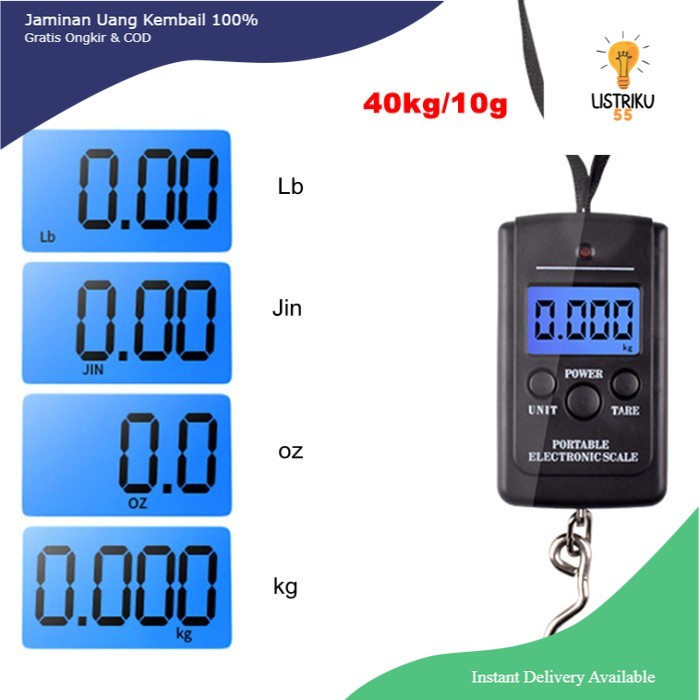 Taffware Digipounds Timbangan Koper Digital 40kg 10g - OCS-3