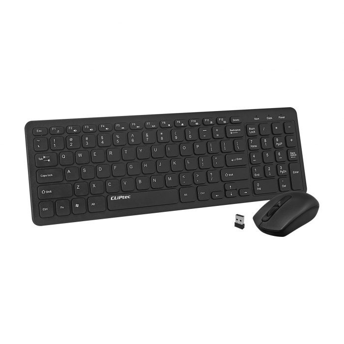 Keyboard Mouse CLIPtec RZK363 Ultra Slim Silent Wireless Multimedia