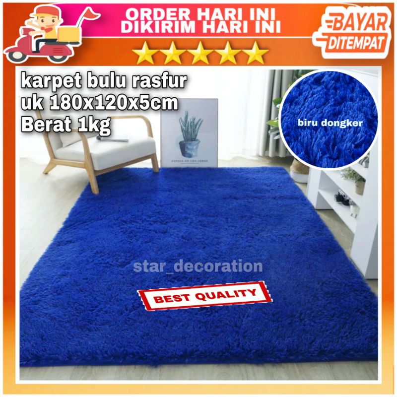 karpet bulu uk 180X120X5CM