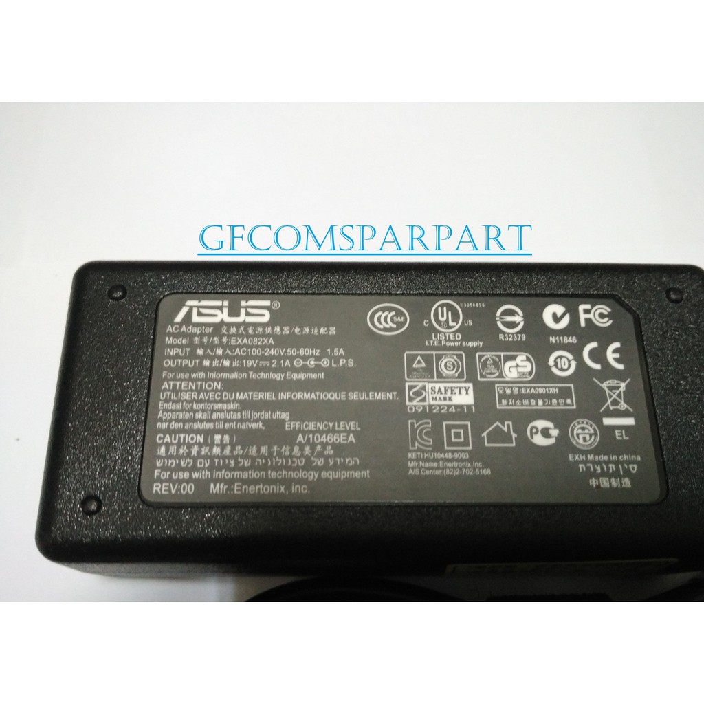 Original Adaptor Asus 19v 2.1a Eee PC 1106HA 1104HA ASUS EEE PC 1008 1008HA 1008P 1008PB 1008HAG