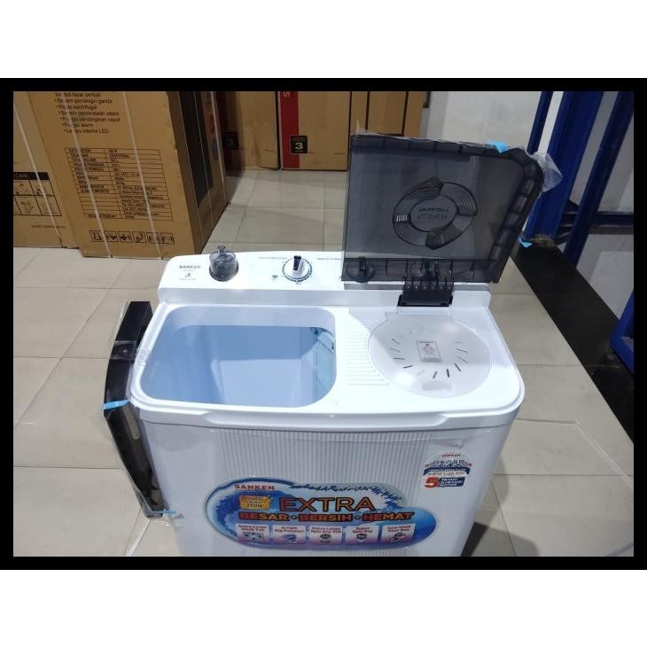 Mesin Cuci 2 Tabung SANKEN TW 8808 FGY XTOR Technology Trasparan 8 KG