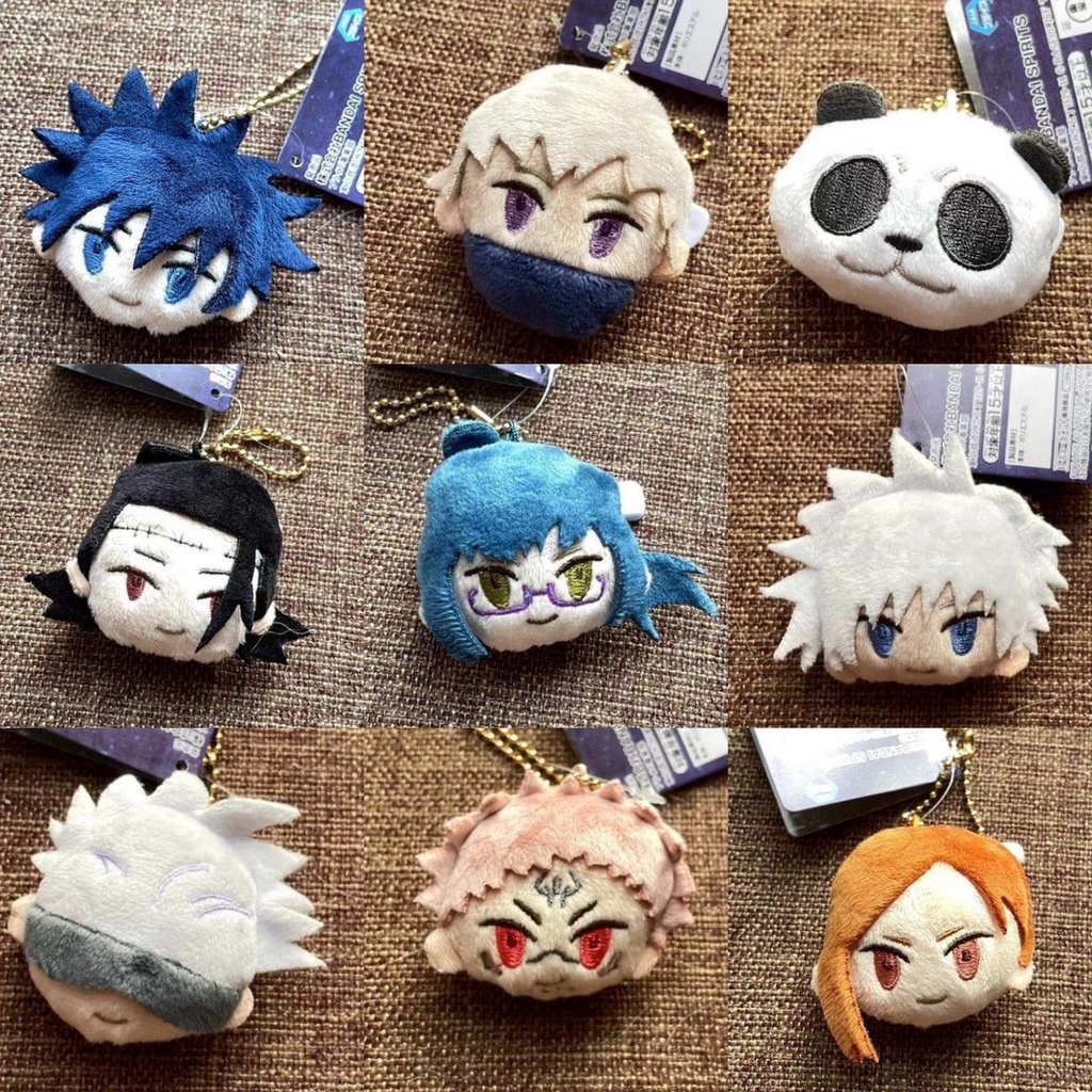 Cartoon Animation Jujutsu Kaisen Brooch Pin Pendant Plush Stuffed Toys Cute Pendant Bag Decoration