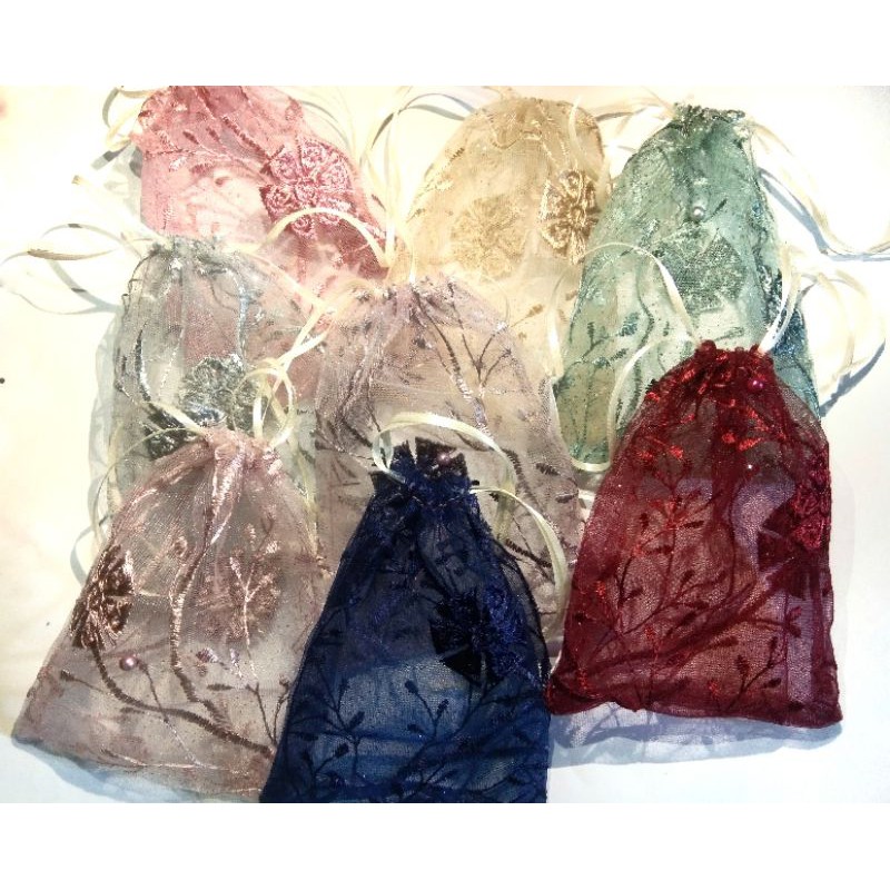 POUCH SERUT MATT TULLE GLITTER PACKAGING OLSHOP TAS SERUT SOUVENIR TULLE PREMIUM TAS SERUT TILE