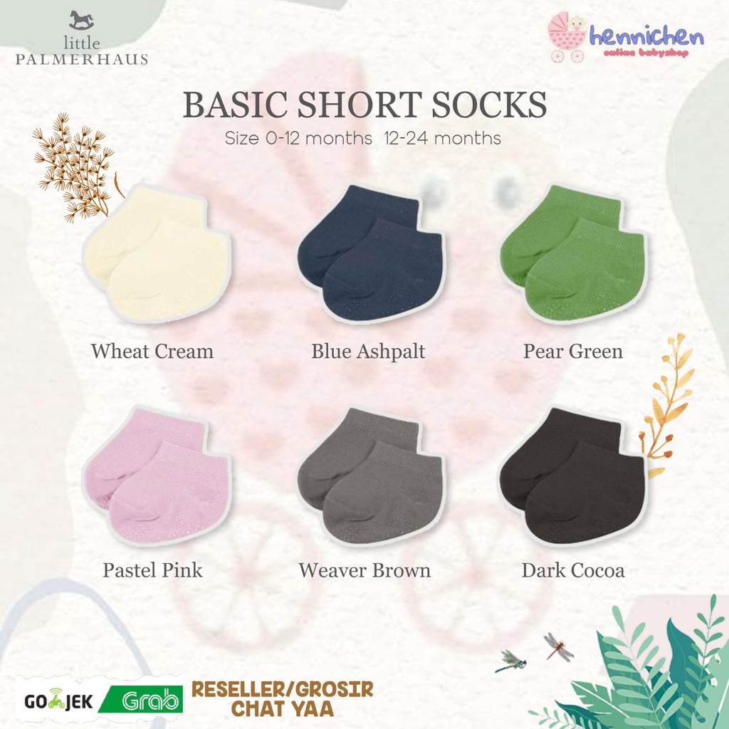 BIG SALE Little Palmerhaus - Folded Cuff Socks (Kaos Kaki Bayi) kaos kaki rajut lipat booties bayi dengan anti slip 0-24 bulan