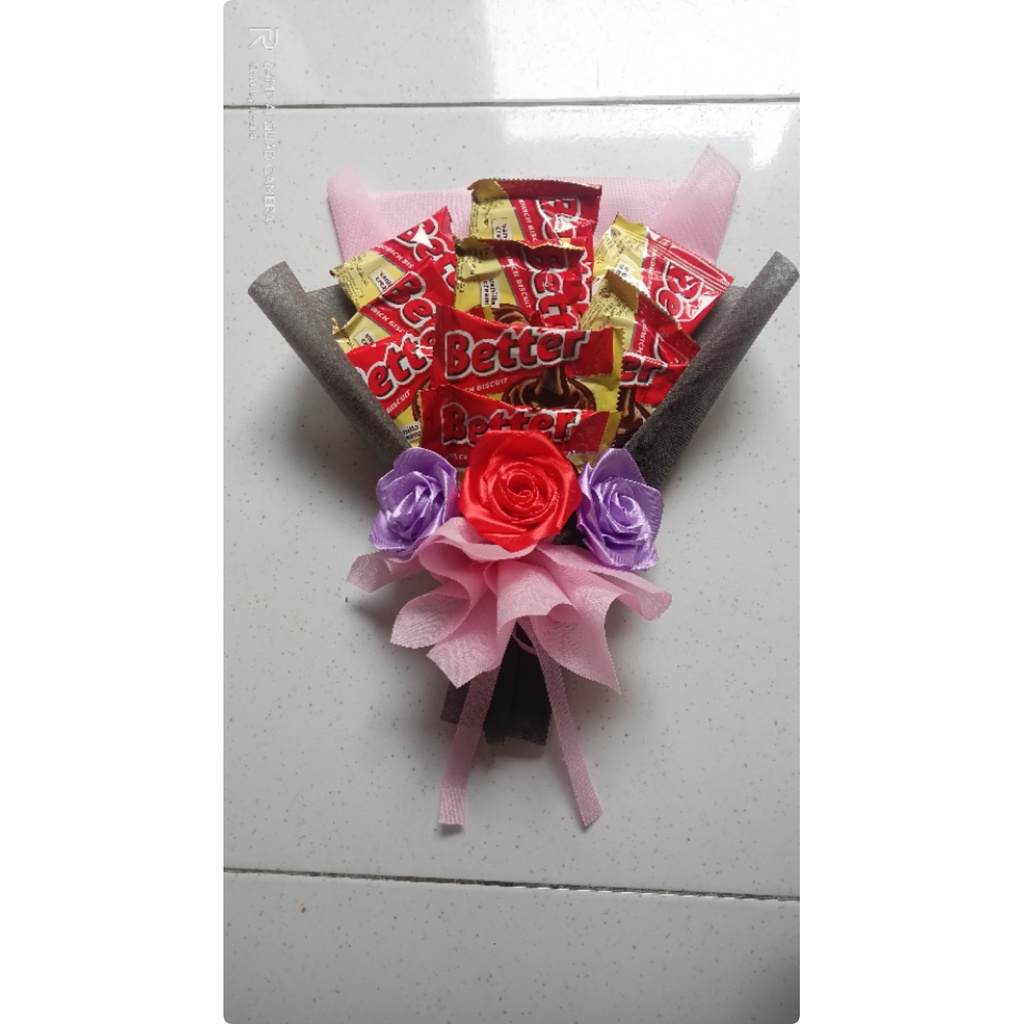 hadiah kado ulangtahun hari ayah guru bucket bouquet buket bunga dan better