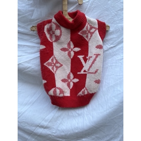 Chewy Pawtton Dog Sweater Vest Clothes LV