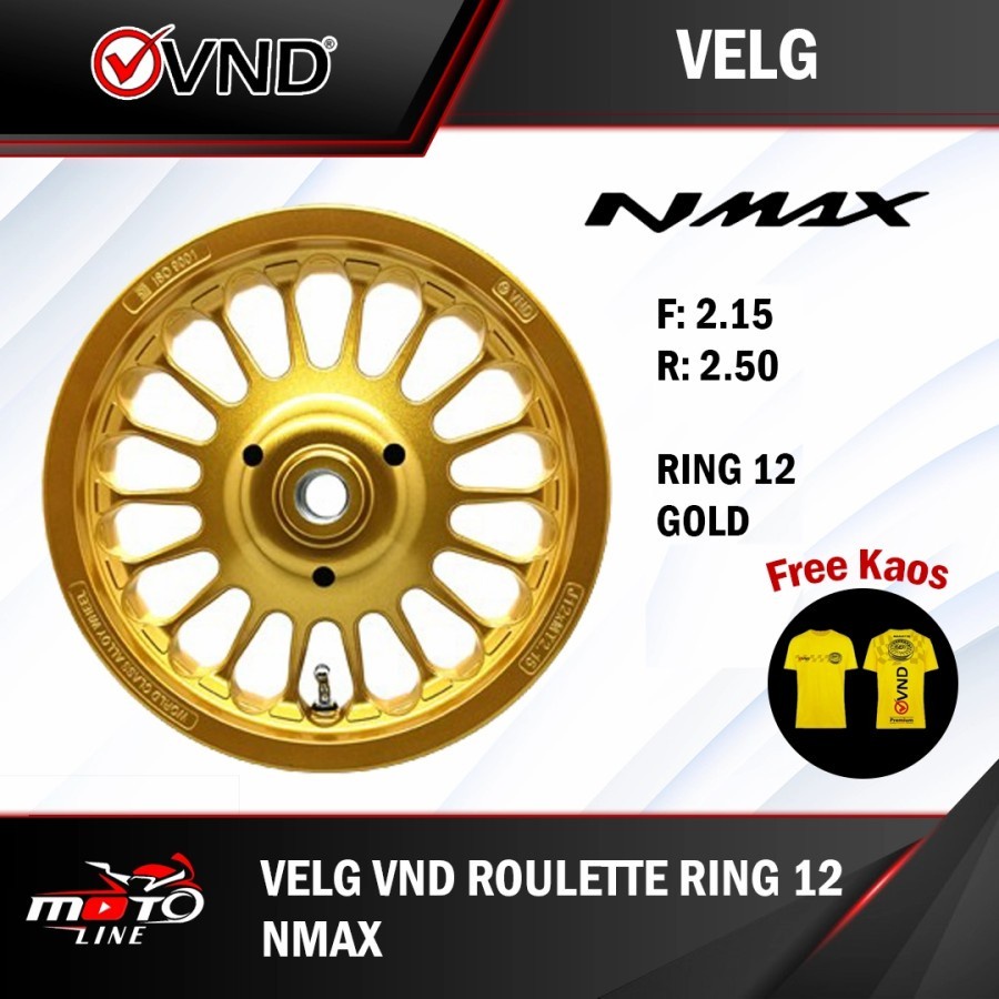 VELG VND NMAX ROULETE RING 12 GOLD MATTE