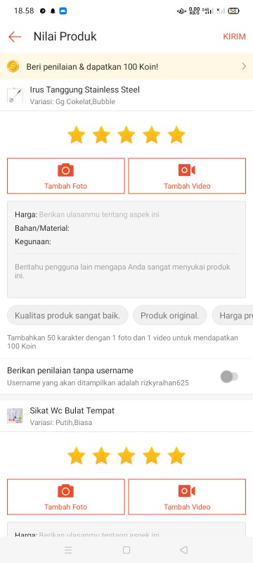 Sikat Wc Stainless + Tempat