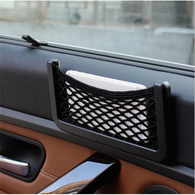 (BOW) Tempat Penyimpanan Barang Dalam Mobil Bentuk Jaring Car Organizer 2(55)