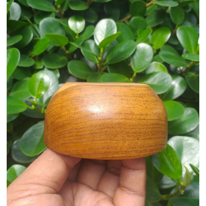 mangkok kayu jati 8cm