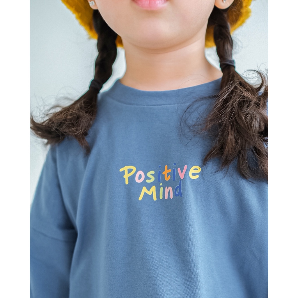 POSITIVE MIND T-SHIRT | Kaos Anak | Kaos Anak Sablon | Kaos Anak Oversize | Kaos Anak Unisex