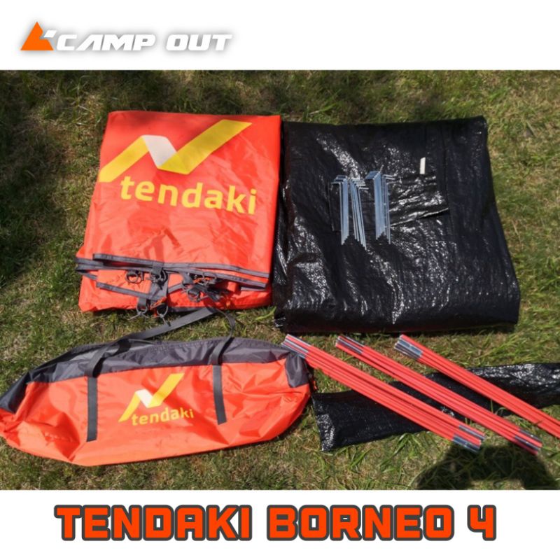 tendaki Borneo 4 | Tenda dome termurah  | Tenda camping | Tenda dome double layer 4 orang PU3000mm