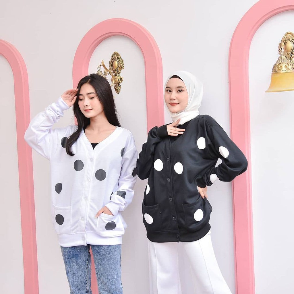 Nara Grosir - Biya Dotty Outer | Fashion Terkini | Sweater Termurah