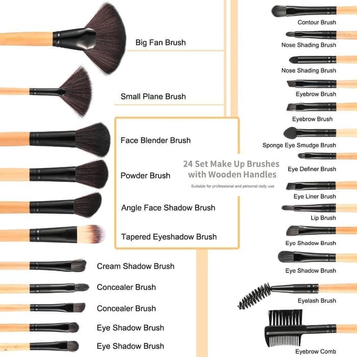 [250gr] LT- New York Kuas Makeup isi 24 Brush Make up Set [ NY ]