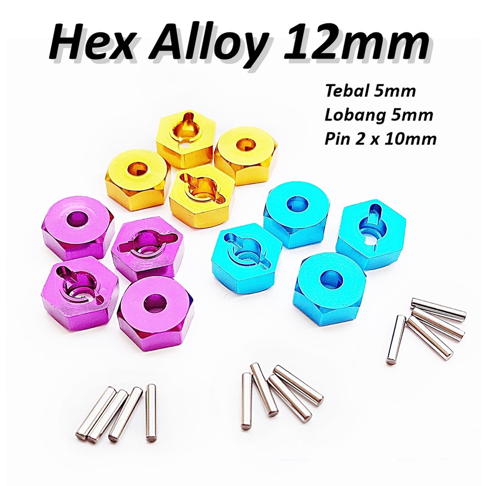 Hex Aluminium Wheel Hex 12 mm
