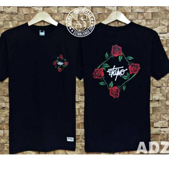 ✻CODÈ Kaos distro skymo motif bunga mawar ~