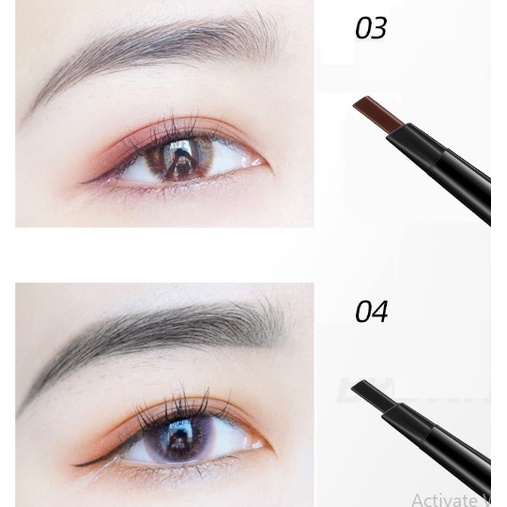 LAMEILA  PRETTY POWERFUL EYEBROW  SET 5 IN 1  ~  PENSIL ALIS BERKEPALA DUA AUTO ROTASI  ~ ANTI AIR ANTI KERINGAT TIDAK MUDAH LUNTUR 785