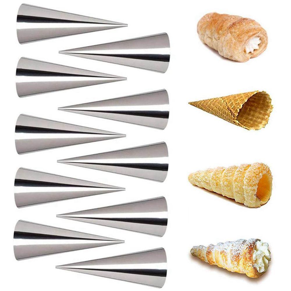 Rebuy cannoli Tabung croissant cone Roti pastry roll cream puff bakeware waffle cone Cetakan