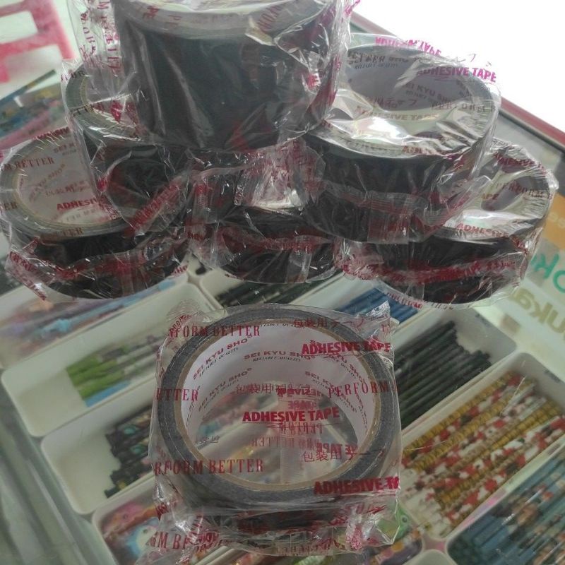 

Isolasi Lakban hitam ADHESIVE