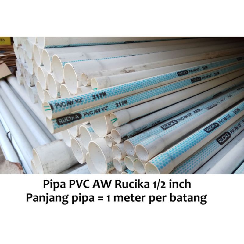 Jual Pipa Air PVC Rucika 1/2" AW | Shopee Indonesia