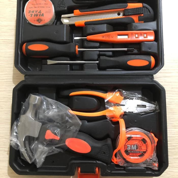 J.LD TOOLKIT SET 9 pcs TOOL KIT Pertukangan HAND TOOLS