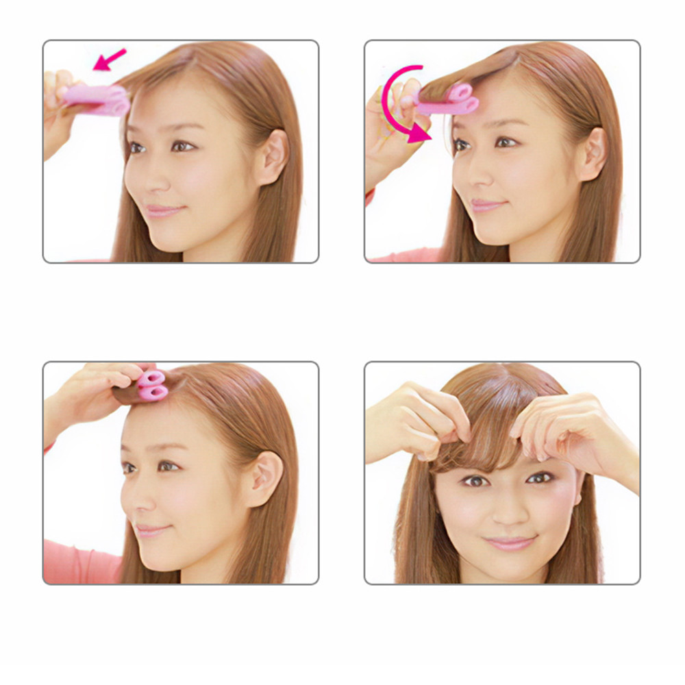 【COD Tangding】Extended Plastic Magic Self-adhesive Hair Roll Air Bangs Curly Hair Cylinder