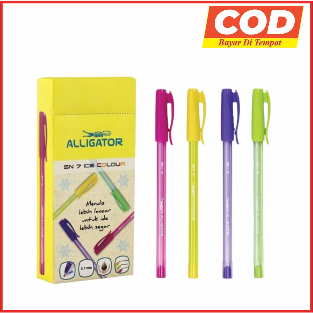 

Alligator Ballpoint Ice Color SN10 Black Ink isi 12