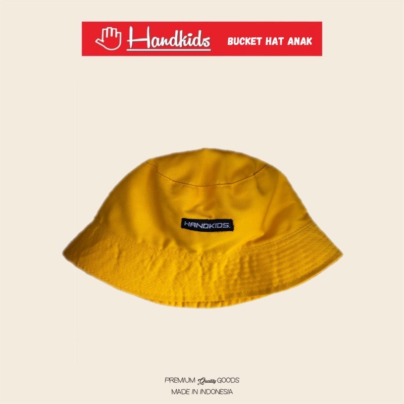 TOPI ANAK BUCKETHAT HANDKIDS 2-8tahun-Kuning