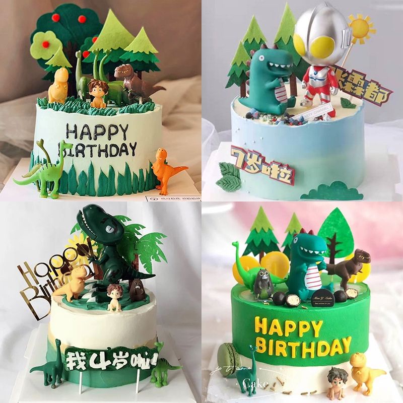 ️topper kue Dekorasi kartu kue seri dinosaurus