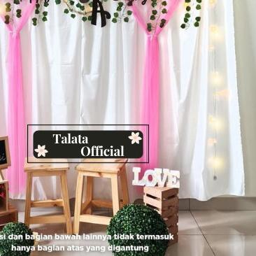 ☎ Dekor Dekorasi Backdrop PhotoBooth Kain Hiasan Lamaran Tunangan Akad Nikah Aqiqah Wedding Rustic L