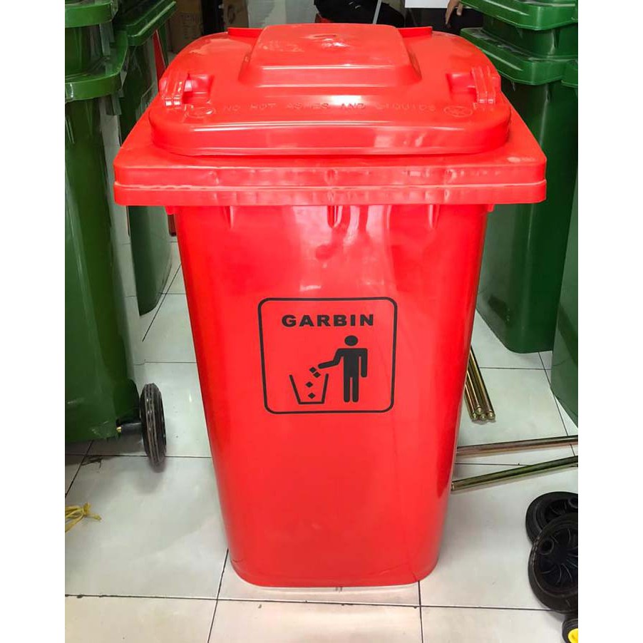 Tempat Sampah Besar Dust Bin Jumbo 240 ltr / Dust Bin 240 L Merah