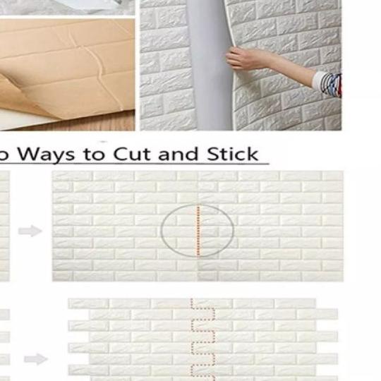 Paket 10 Lembar Wallpaper BrickFoam 70x38cm Tebal 3mm