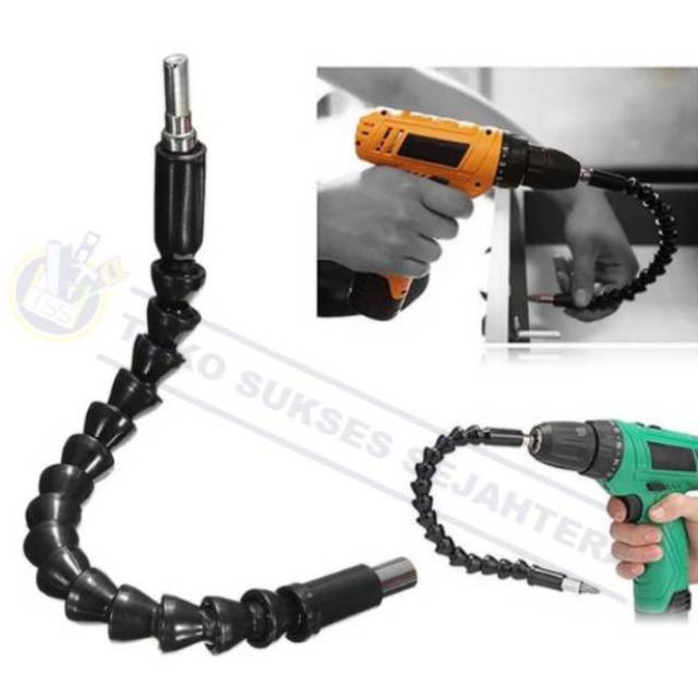 Selang Flexible Bor Sambungan Ekstensi Kepala Obeng Bor Fleksibel Extension Screwdriver / Selang Flexible Bor Obeng