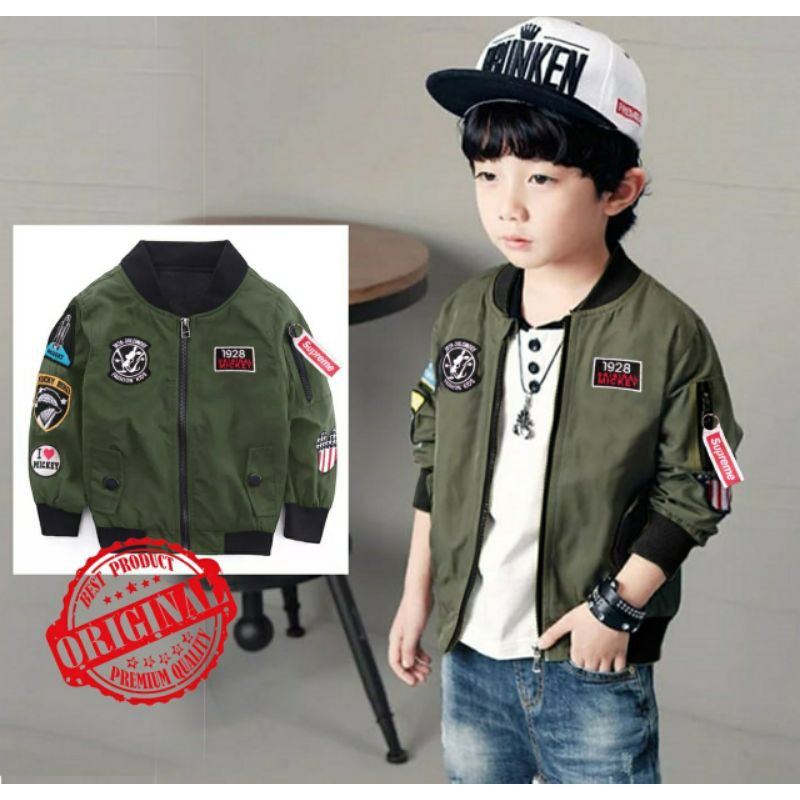 ELONAFASHION /KIDs BOMBER MICKEY/JACKET BOMBER ANAK LAKI