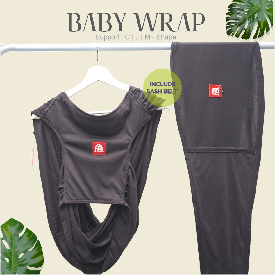 Gendongan Bayi M Shape Depan Samping Geos Gendongan Baby Wrap Instan Premium