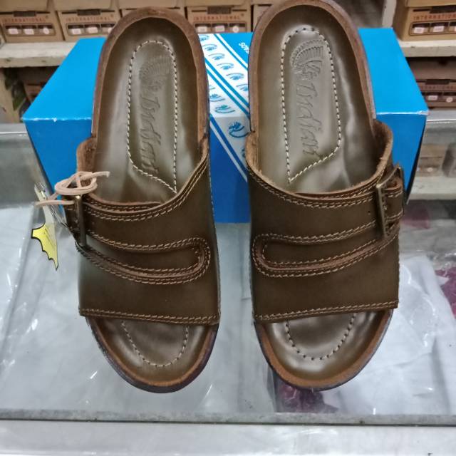 Sandal Pria Indian Original 445 Black and Brown Kualitas Premium