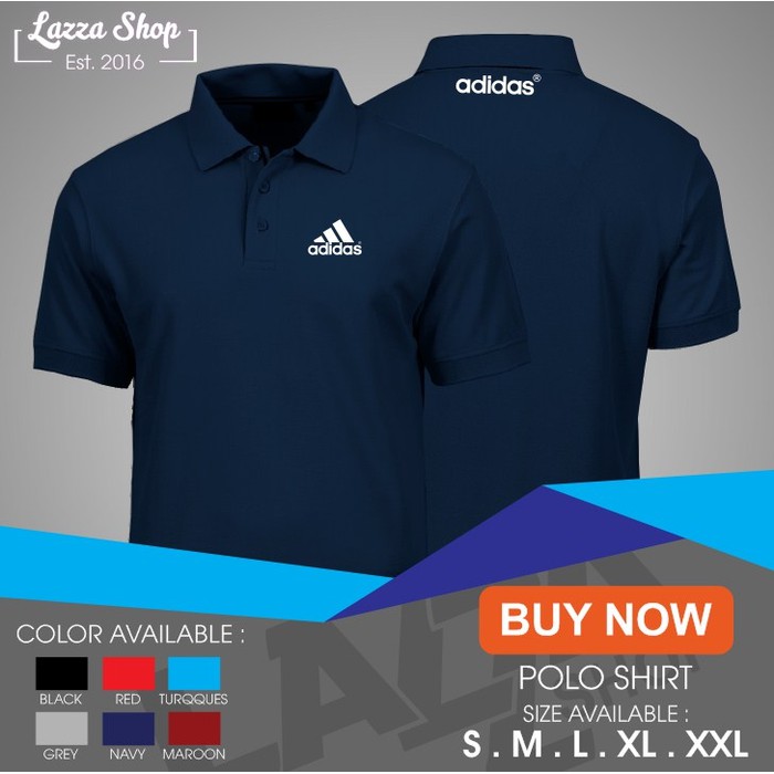 (HOT PROMO)  Poloshirt / Polo Kaos Adidas logo Murah Best Quality -Palace Store