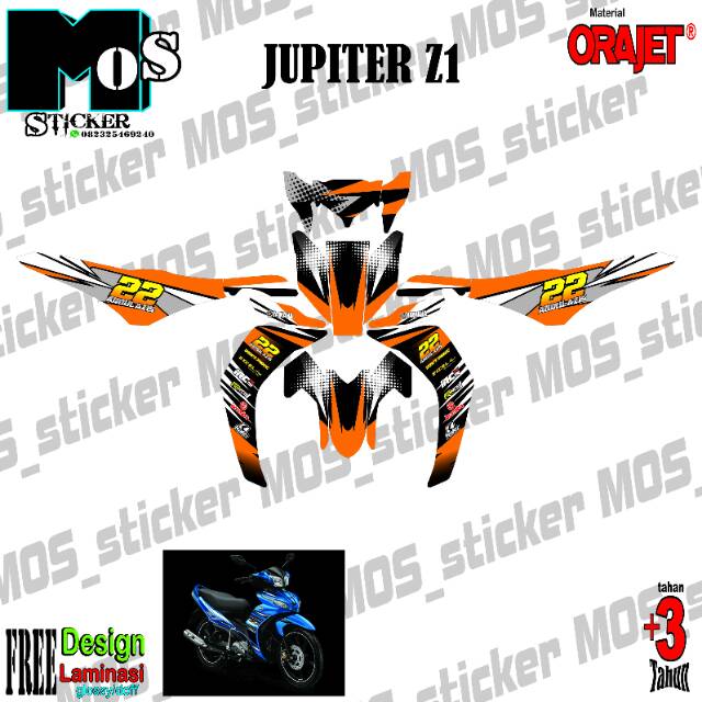 Decal sticker  stiker  JUPITER  Z1 full body free custom 