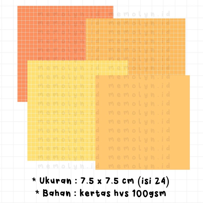 

Memo Notes Deco Paper Jurnal Aesthetic Grid 100gsm