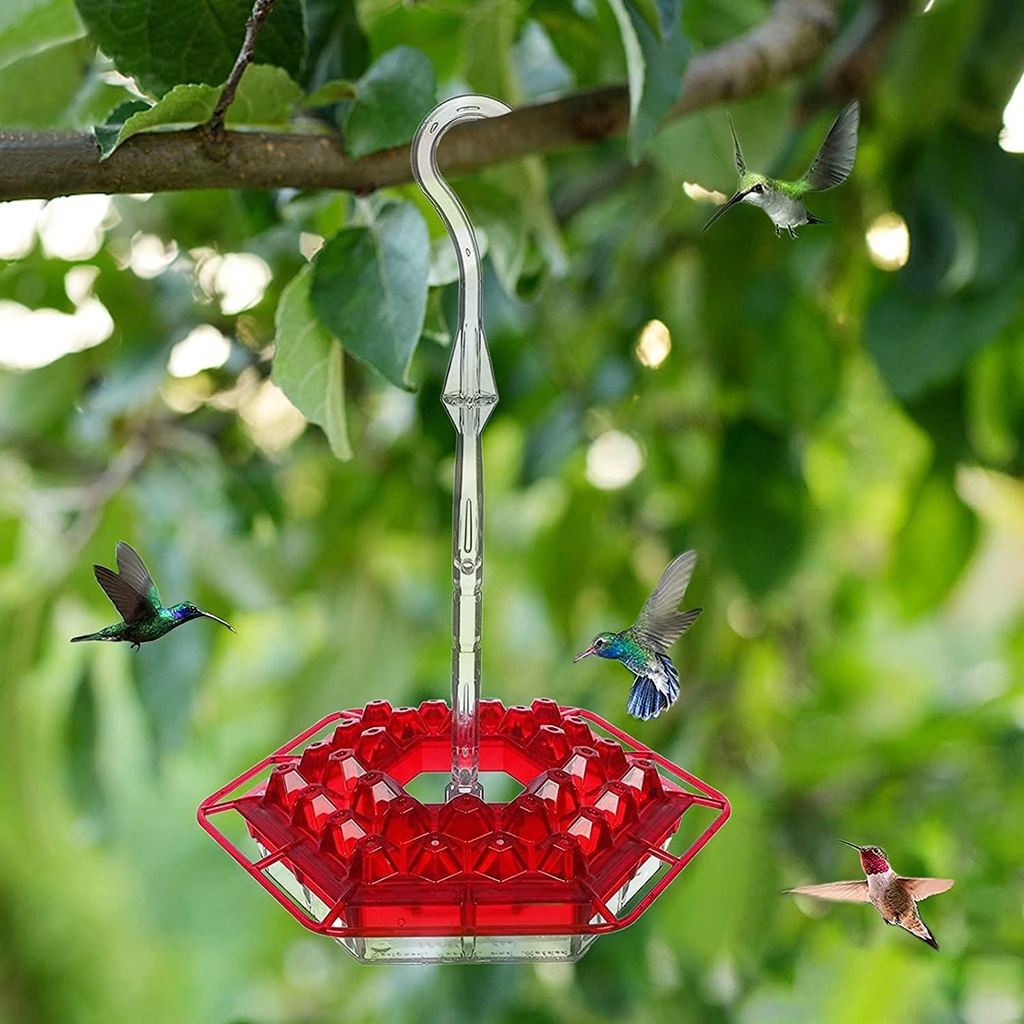 Solighter Hummingbird Feeder Wadah Baru Gantung Mudah Dibersihkan Perlengkapan Burung