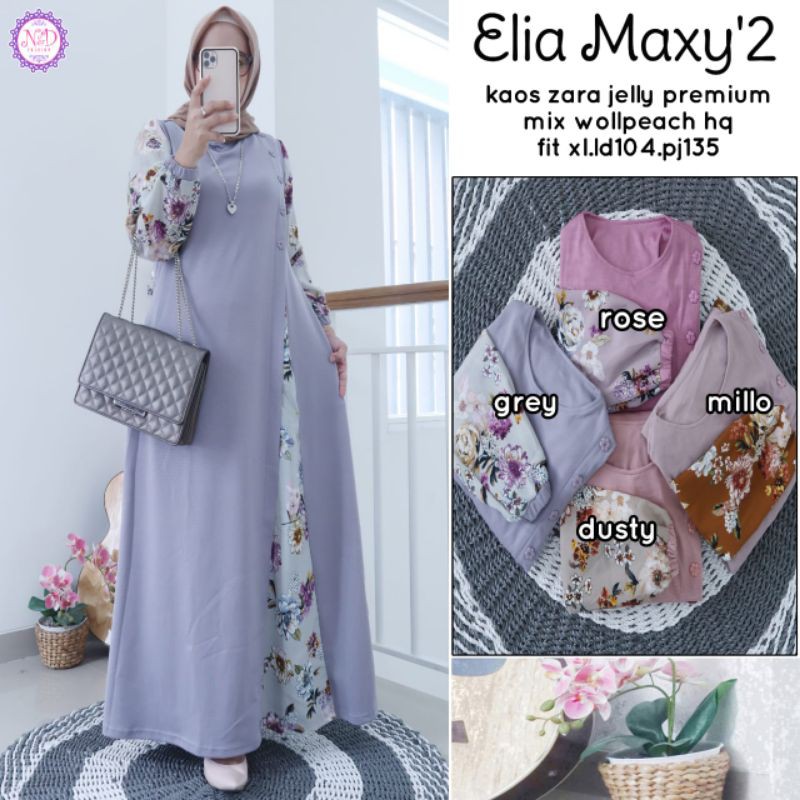 gamis wanita lebaran terbaru Elia maxi #2 kaos zara