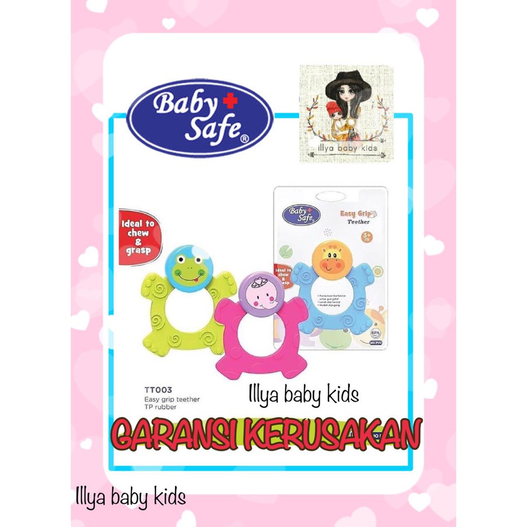 Baby Safe TT003 Easy Grip Teether TP Rubber Mainan Baby Safe TT003 Easy Grip Teether TP Rubber Mainan