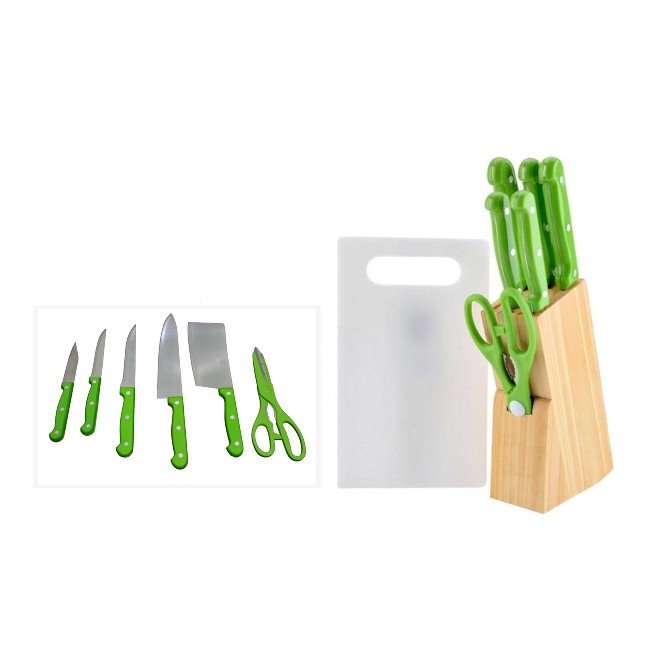 Set Pisau Dapur Stainless Steel / Pisau Set Kitchen 8 In1